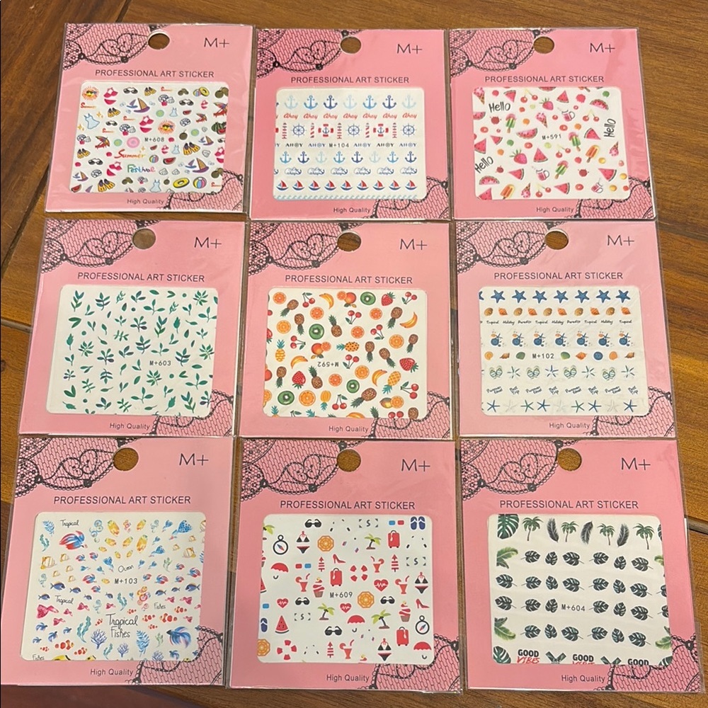 M+ Nail Art Decal Stickers Professional Art Stickers Set